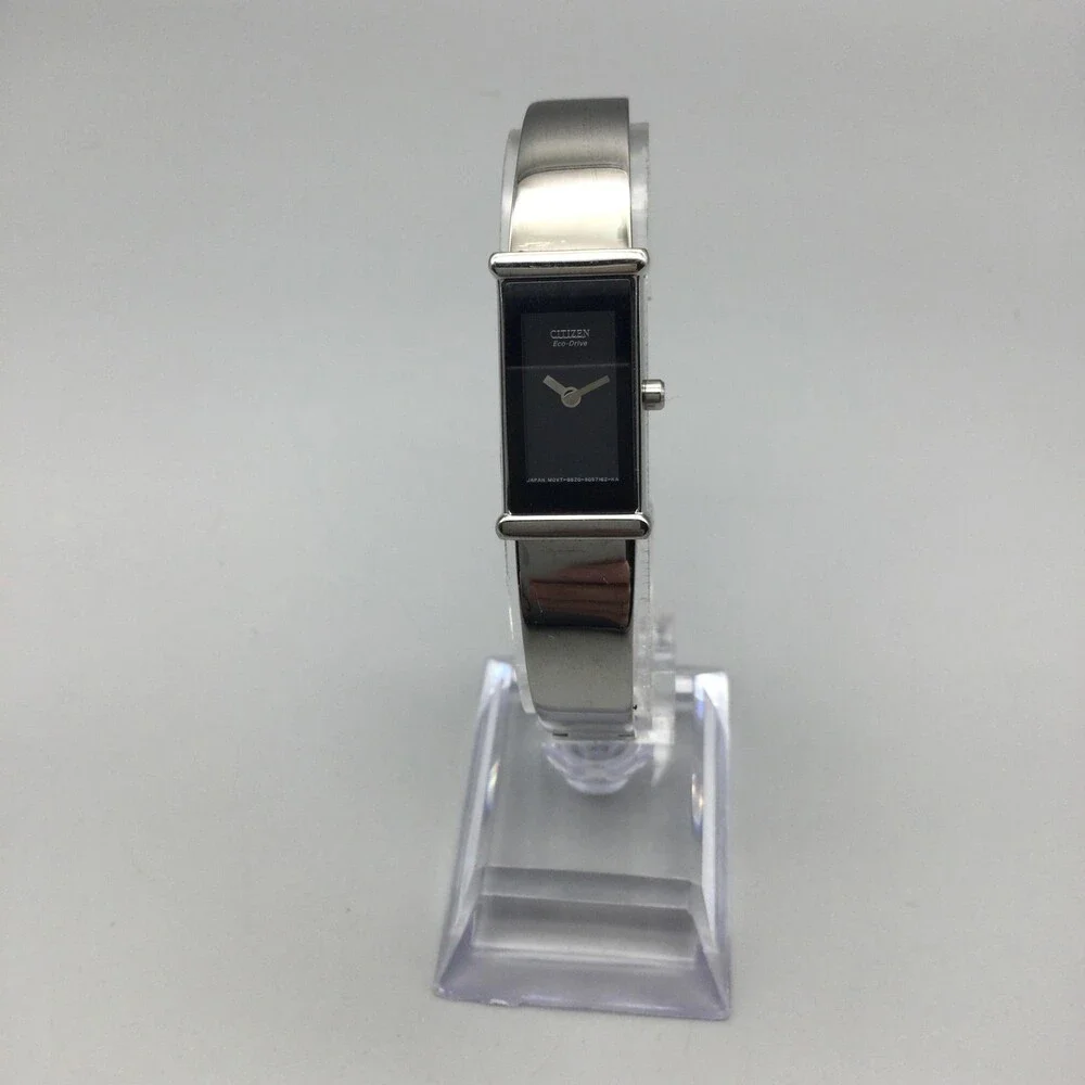 Citizen Eco-Drive Womens Watch 14mm Black Dial G620-S033730 Stainless 7.25